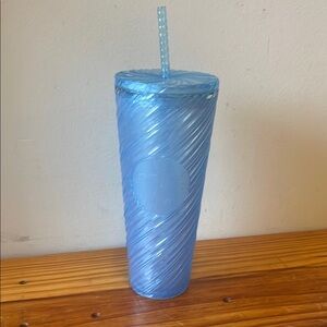 Starbucks Blue Tumbler with Straw